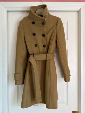 Aritzia Babaton Double-Breasted cashmere and Wool Coat with Belt